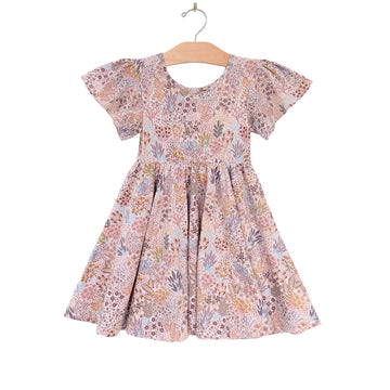 Twirl Dress- Spring Garden- Lilac