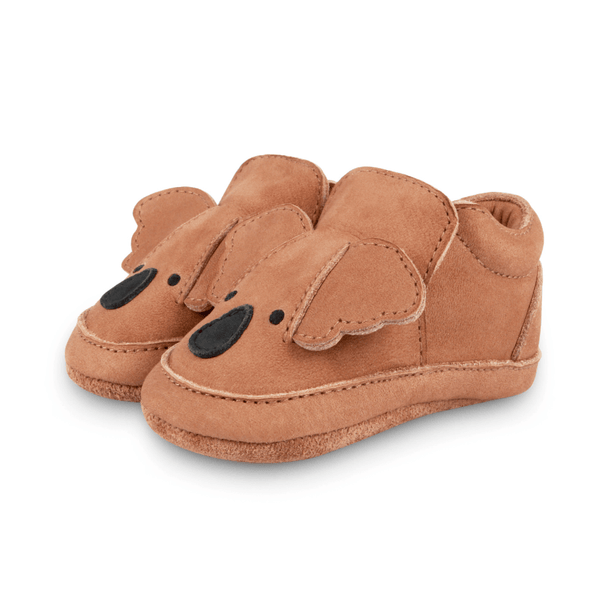 Arty Leather Baby Shoe, Truffle Koala – bug + bean kids