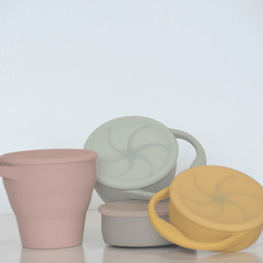 Foldable Silicone Snack Cup, Pebble